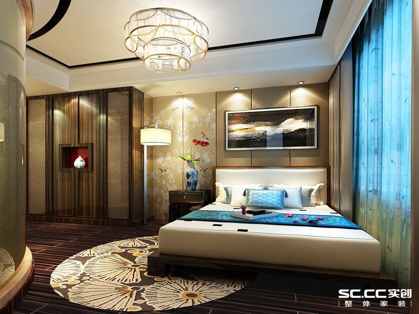 现代奢华 别墅 卧室图片来自实创装饰上海公司在200平别墅现代奢华风格家的分享
