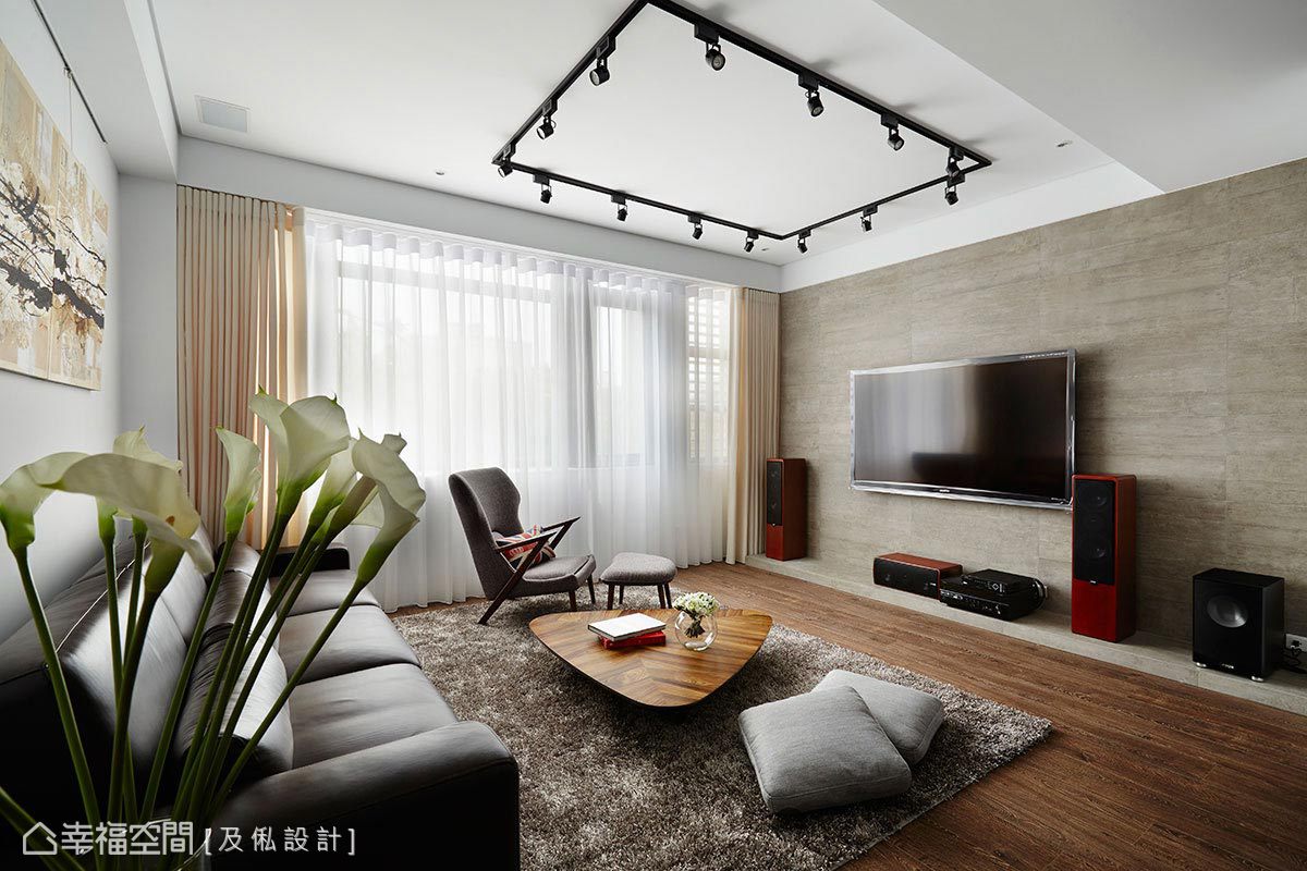 现代 四居 收纳 小资 客厅图片来自幸福空间在267平现代沉静Loft House的分享