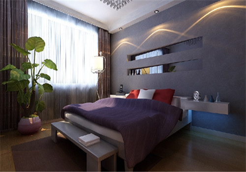 三居 现代简约 浦江御景 卧室图片来自百家设计小刘在浦江御景湾120平现代简约风格的分享