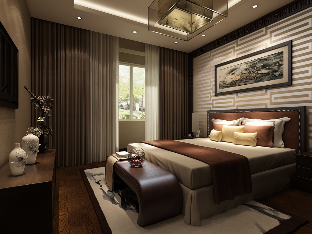 简约 卧室图片来自阳光力天装饰梦想家更爱家在新中式 福祥园 120.00㎡的分享