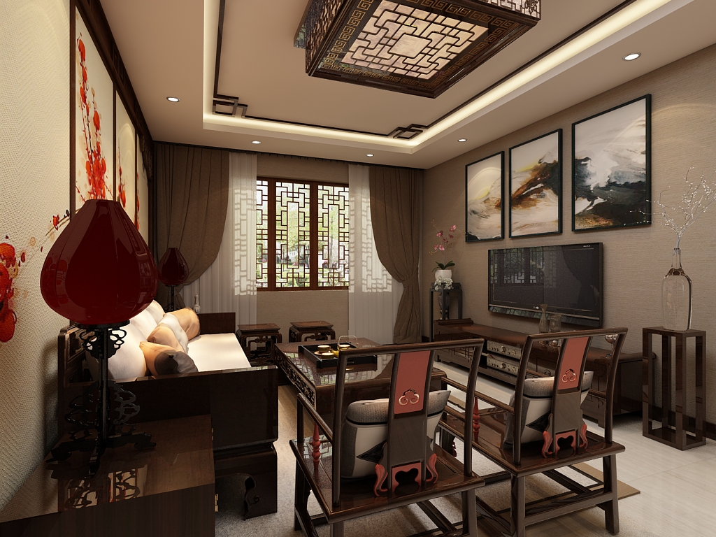 简约 客厅图片来自阳光力天装饰梦想家更爱家在新中式 福祥园 120.00㎡的分享