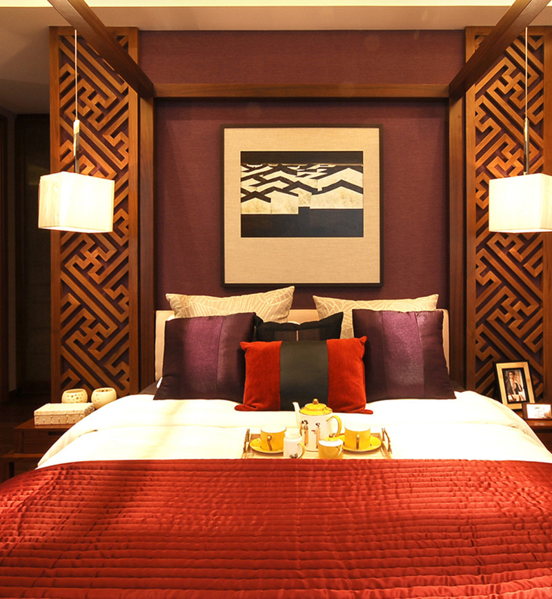 中式风格 三居 房间改造 卧室图片来自成都创新思维装饰工程有限公司在绿地中心中式风格的分享