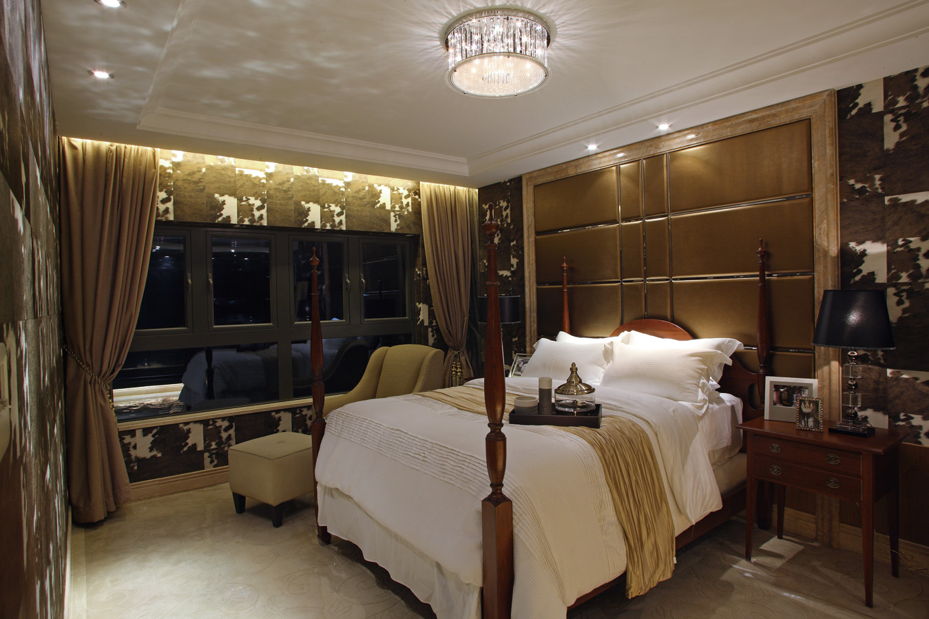 欧式 公寓 卧室图片来自紫禁尚品国际装饰小孔在简欧通州万达广场案例的分享
