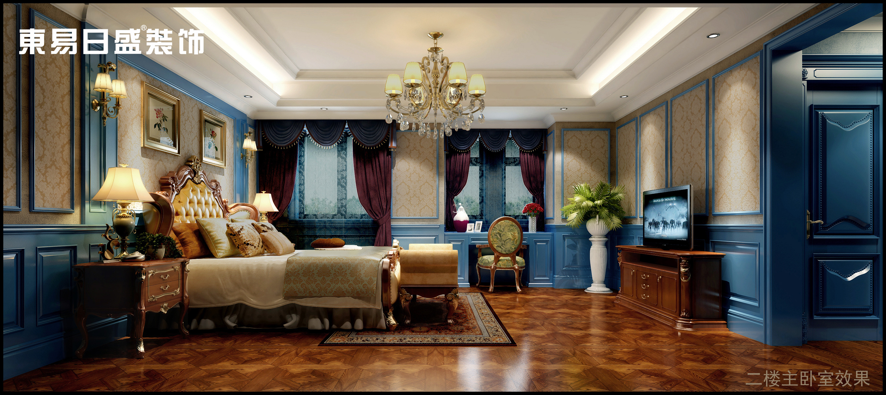 别墅 欧式 奢华 卧室图片来自武汉东易日盛在汤逊湖壹号—欧式—周滨的分享
