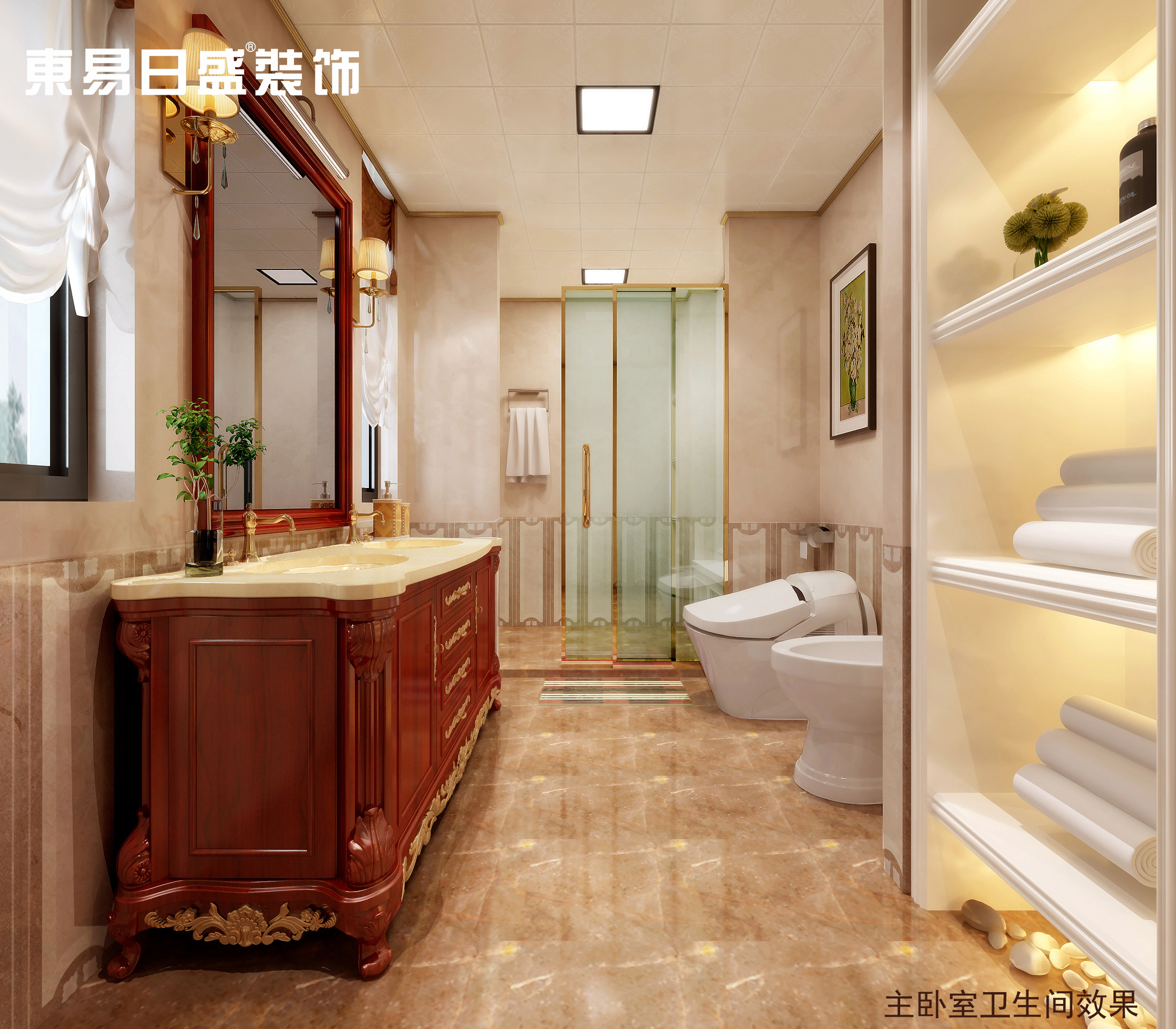 别墅 欧式 奢华 卫生间图片来自武汉东易日盛在汤逊湖壹号—欧式—周滨的分享