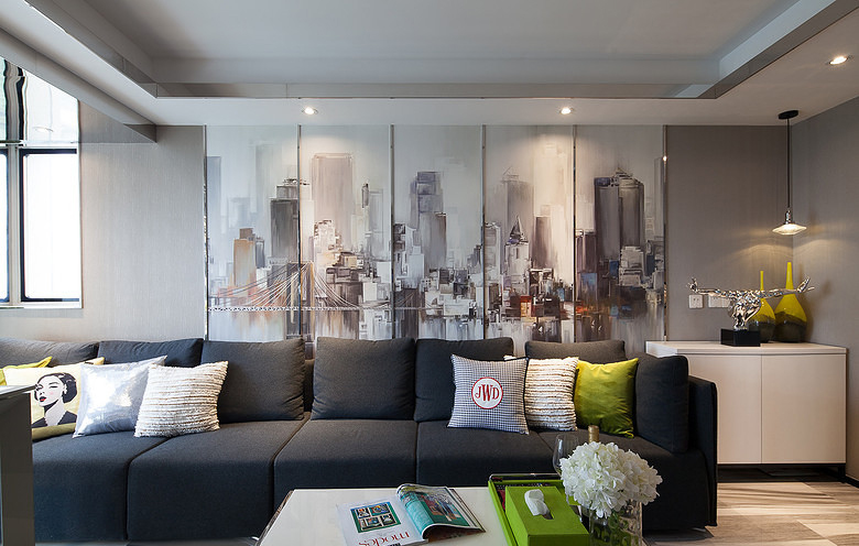 客厅图片来自家装大管家在超酷时尚品味 146平现代素雅空间的分享
