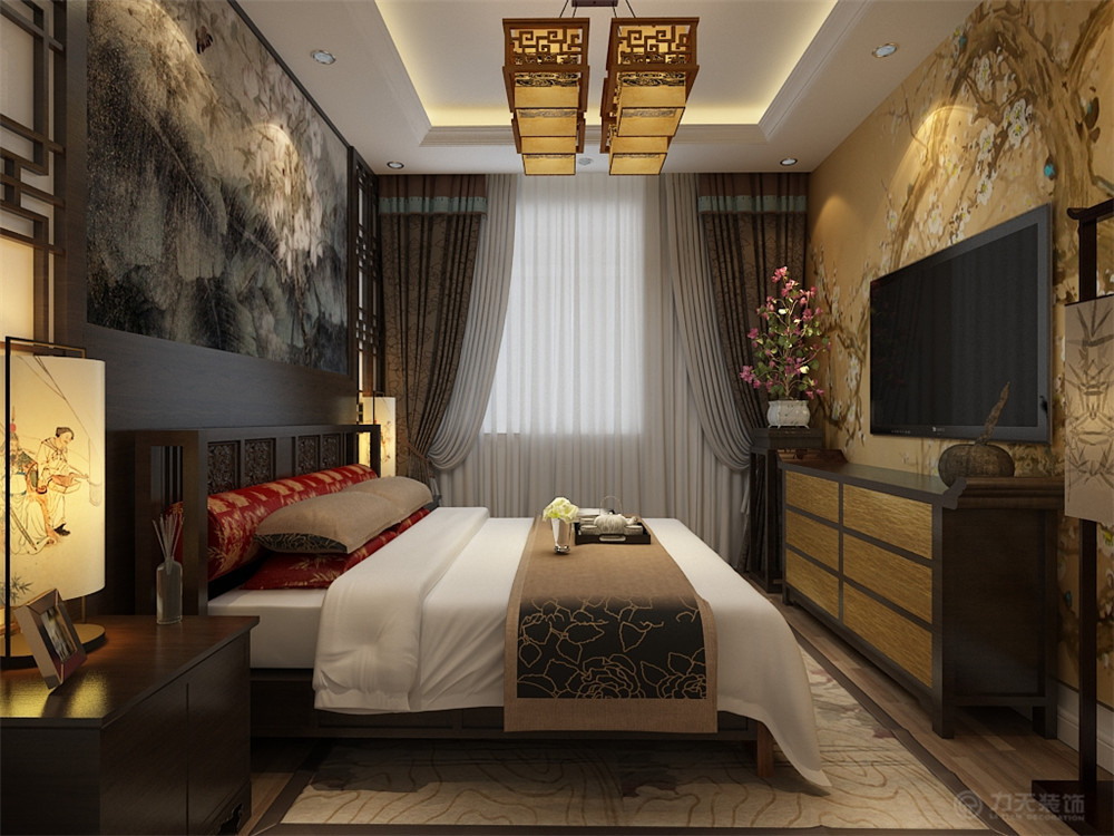 简约 卧室图片来自阳光力天装饰梦想家更爱家在中式 天津华侨城 137㎡的分享