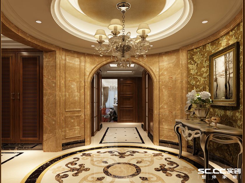 160平米复 复式报价 上海装修 实创装饰 客厅图片来自上海实创-装修设计效果图在上海160平米复式古典风格的分享