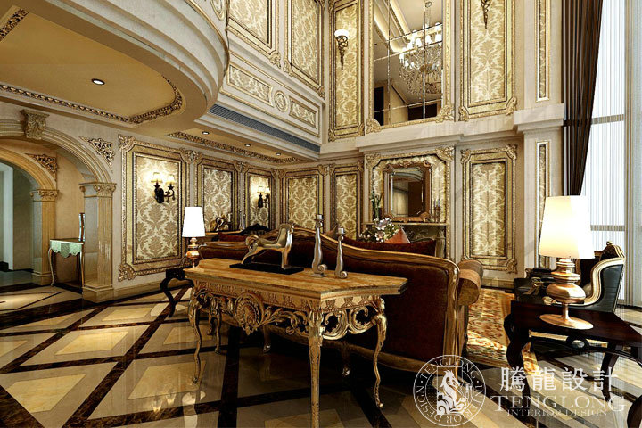 御翠园 别墅装修 别墅设计 欧式古典风 腾龙设计 客厅图片来自腾龙设计在上海别墅御翠园装修设计的分享