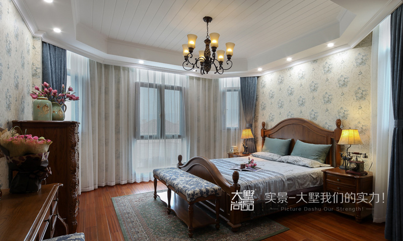 五居 美式 复式 小资 卧室图片来自大墅尚品-由伟壮设计在虞景山庄·优雅随性的小资生活的分享