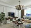 中林国际 136平三居室 现代美式风格装修 设计案例实景图
