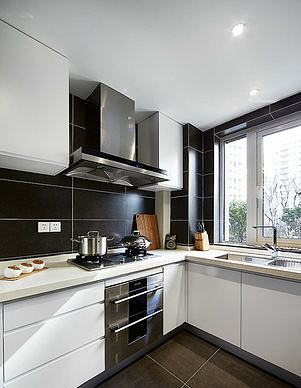 厨房图片来自家装大管家在理性优雅气质 120平现代简约3居的分享