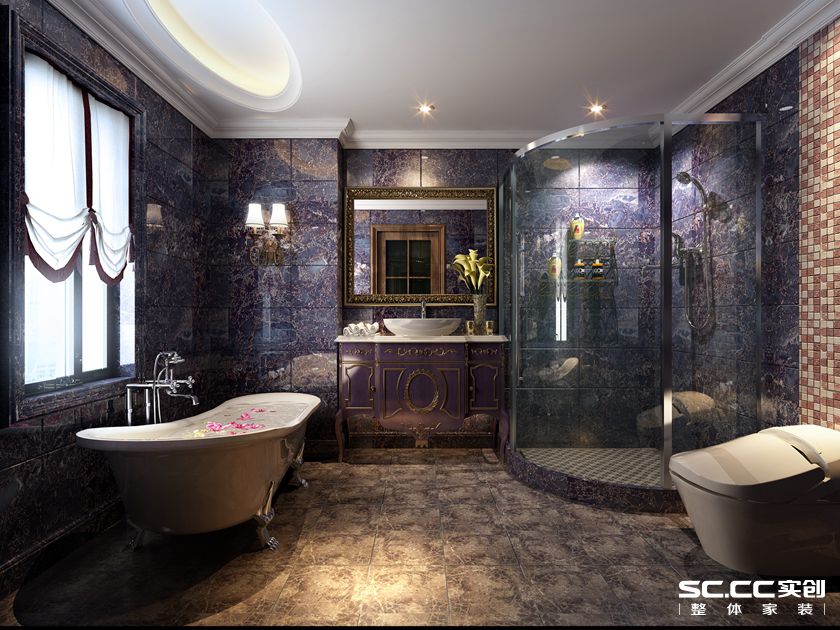 欧式 简约 别墅 卫生间图片来自实创装饰上海公司在190平古典欧式风格主元素美居的分享