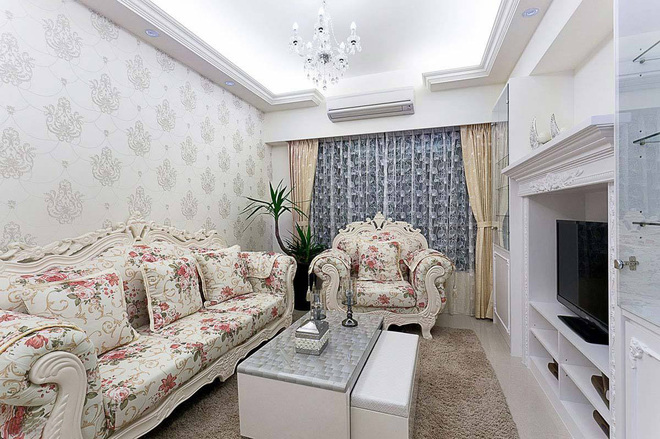 欧式 田园 88平米欧式 88平米两居 客厅图片来自上海实创-装修设计效果图在上海88平米欧式田园风格的分享