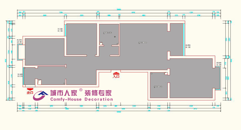 中式 家装公司 装修设计 世纪雅园 户型设计 户型图图片来自太原城市人家装饰在世纪雅园140平米中式设计案例的分享