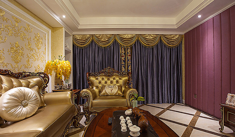 客厅图片来自家装大管家在奢华经典欧式 148平华丽展现的分享