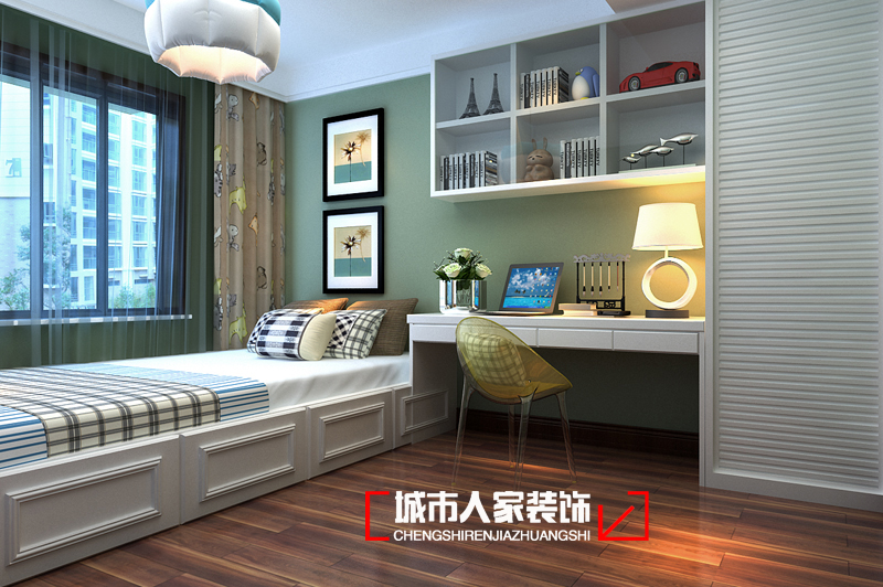 新中式 三居室 家装公司 装修设计 卧室图片来自太原城市人家装饰在光信国信嘉园169平米中式装修的分享