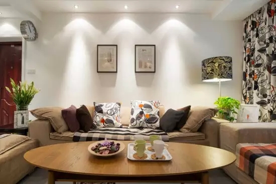 简约 二居 客厅图片来自实创装饰上海公司在90㎡简约两居，简直美过样板间！的分享