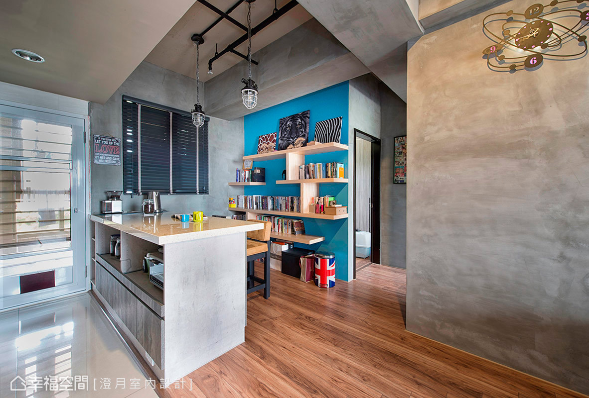 二居 工业 现代 小资 收纳 客厅图片来自幸福空间在60平Loft风尚幸福生活的分享