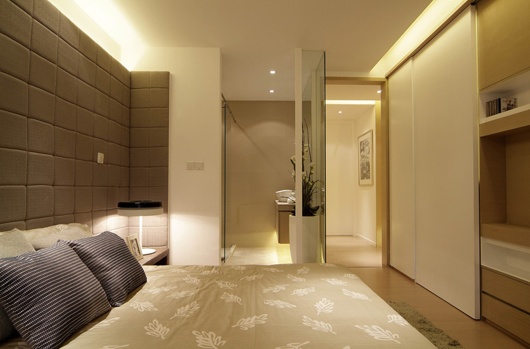 简约 四居 卧室图片来自实创装饰上海公司在一品漫城现代简约风格装修设计的分享