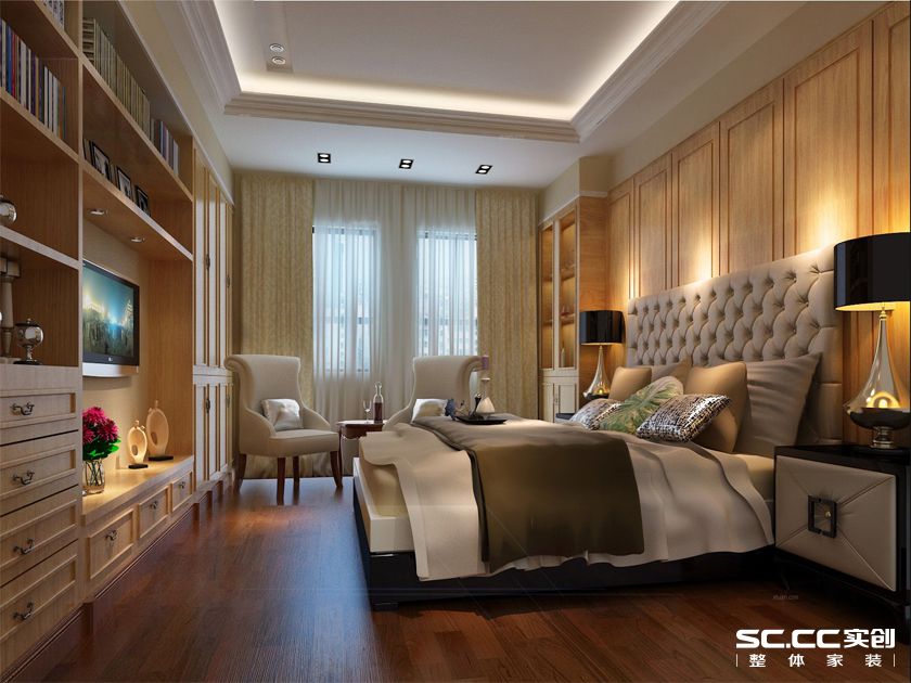 海上五月花 欧式风格 三居室 137平米 装修设计 卧室图片来自郑州实创-整套家装在保利海上五月花欧式风情的分享