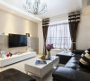 简洁明亮的客厅，电视墙设计得也很简单，效果更佳