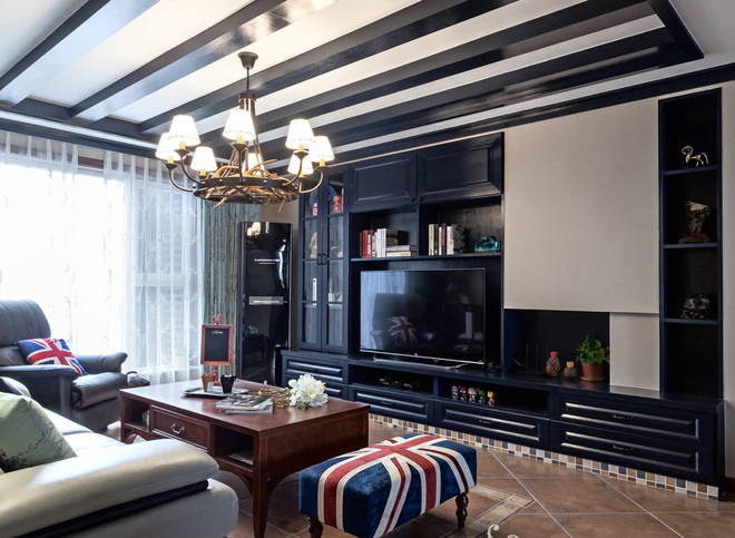 客厅图片来自上海实创-装修设计效果图在【实创装饰】上海170平古典美式的分享