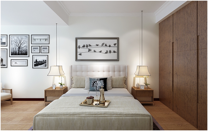 三居 简约 卓越 实创装饰 卧室图片来自快乐彩在卓越蔚蓝群岛现代简约青岛实创的分享