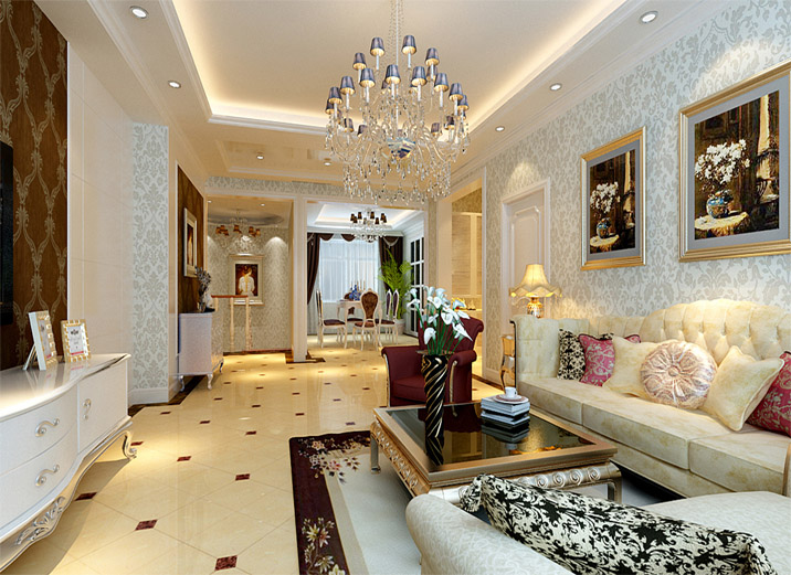 四居 大户型 欧式豪华 欧洲风情 客厅图片来自实创装饰集团广州公司在150平米欧式风格（988理想装）的分享