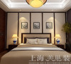 郑州市规划局家属院装修新中式风格设计效果图——卧室布局
