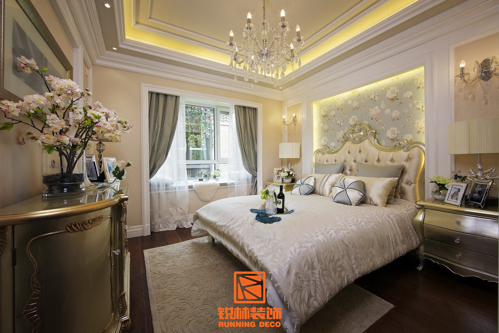白领 80后 小资 卧室图片来自天津别墅设计装修在天津法式新古典风格案例的分享