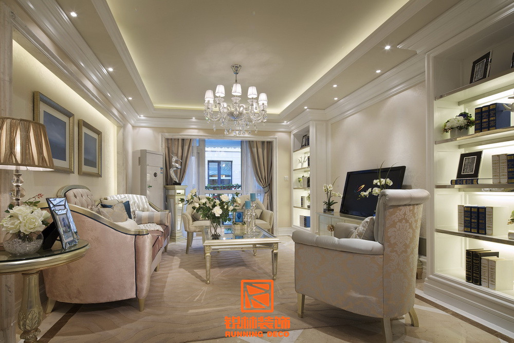 白领 80后 小资 客厅图片来自天津别墅设计装修在天津法式新古典风格案例的分享