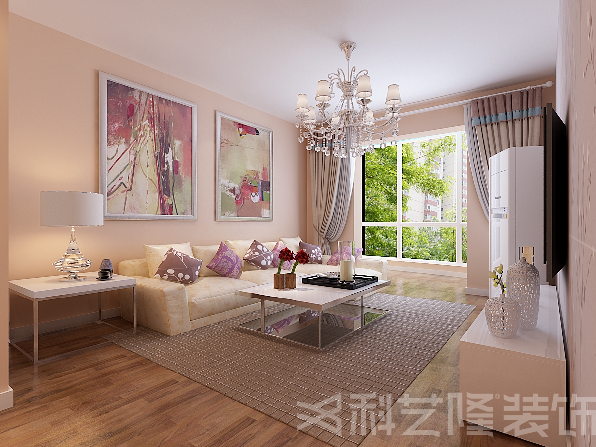 客厅图片来自天津科艺隆装饰在瑞江花园-132㎡-现代风格的分享