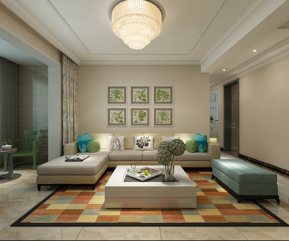 三居 简约 欧式 客厅图片来自乐豪斯装饰张洪博在三室户型装修设计相近色搭配的分享