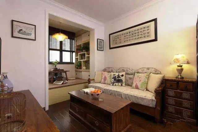 简约 中式 二居 旧房改造 客厅图片来自实创装饰上海公司在60㎡袖珍中式小蜗居的分享