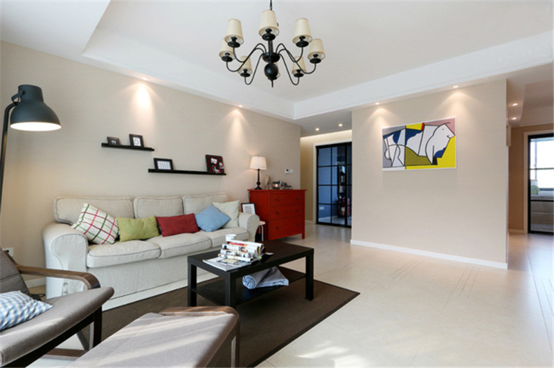 三居 客厅图片来自金煌装饰有限公司在三居室简约风格调干净小清新的分享