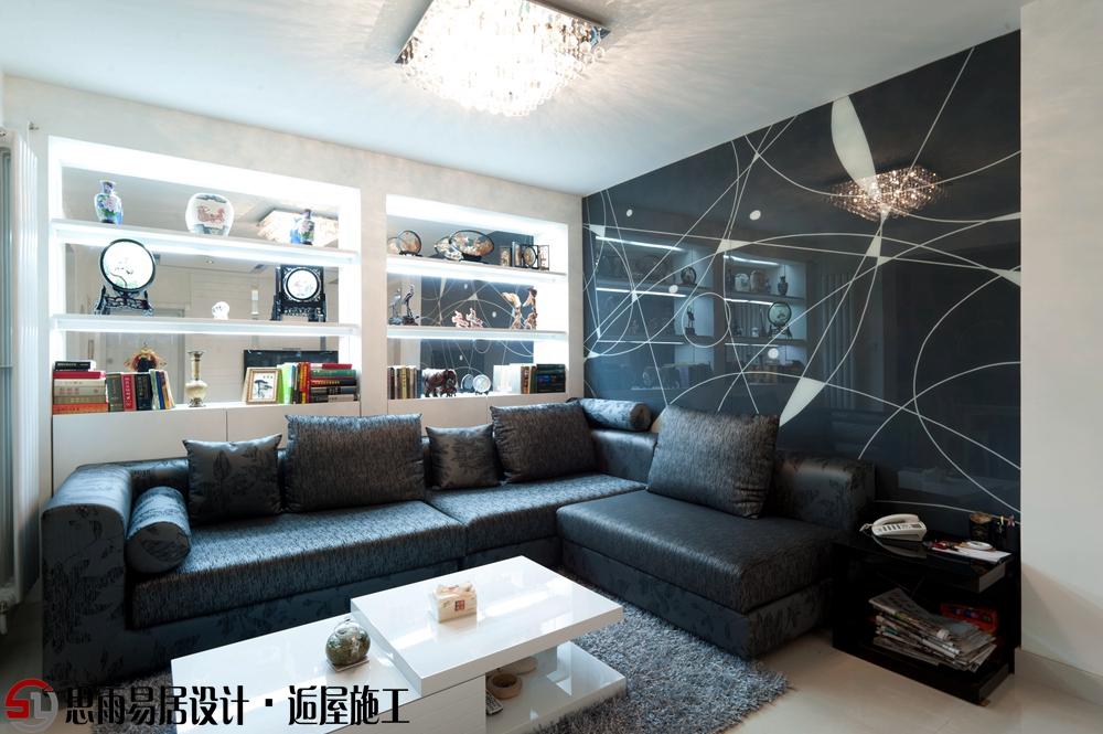 北京二手房 北京老房 北京别墅 二居 简约 客厅图片来自思雨易居设计在《印象黑白》100平米现代简约的分享