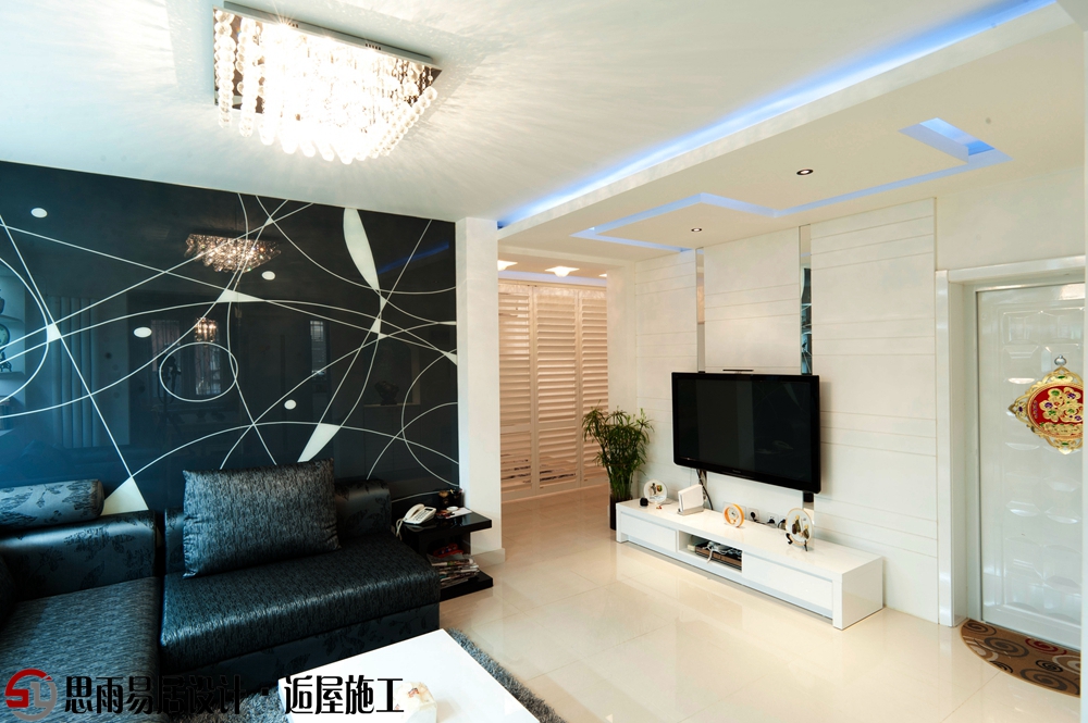 北京二手房 北京老房 北京别墅 二居 简约 客厅图片来自思雨易居设计在《印象黑白》100平米现代简约的分享