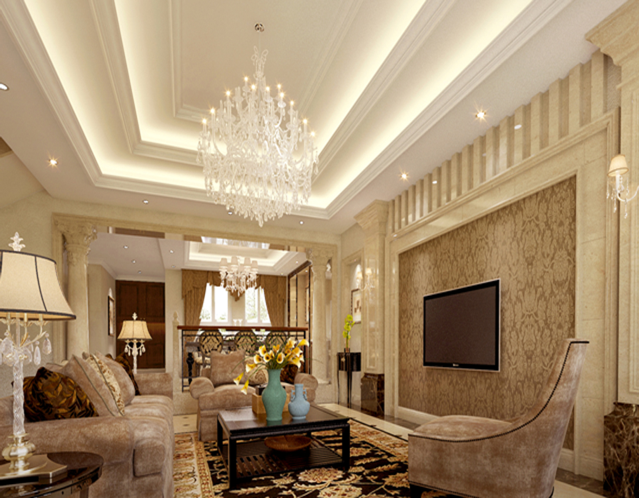 简约 别墅 白领 欧式 客厅图片来自北京轻舟装饰公司在香江别墅的分享