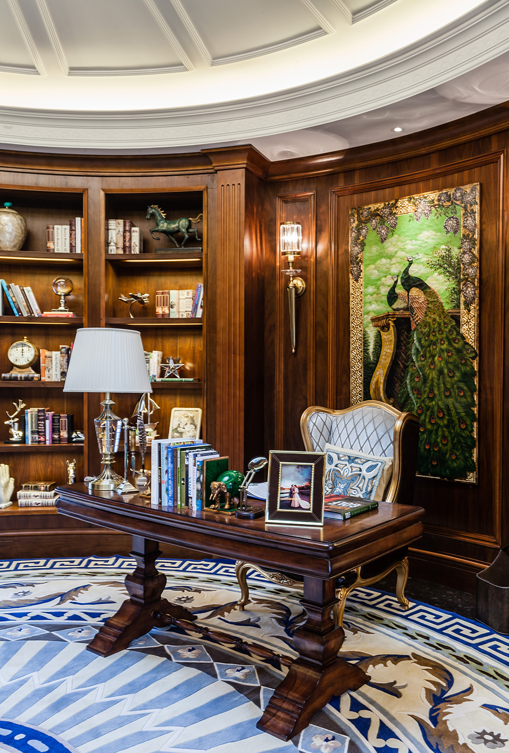 欧式 别墅 端庄典雅 高贵华丽 温馨 书房图片来自天津别墅室内装修在