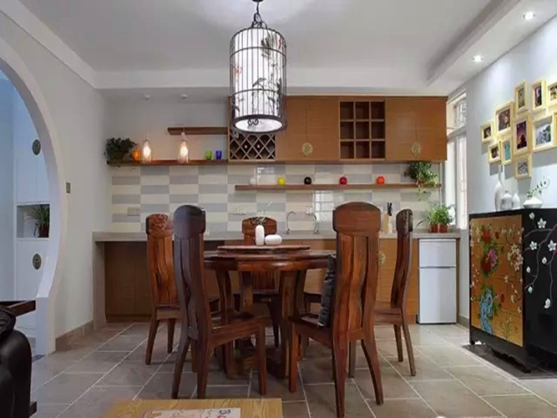 简约 新中式 三居 收纳 旧房改造 小资 混搭 客厅 厨房图片来自沙漠雪雨在135平米现代简约新中式混搭三居的分享