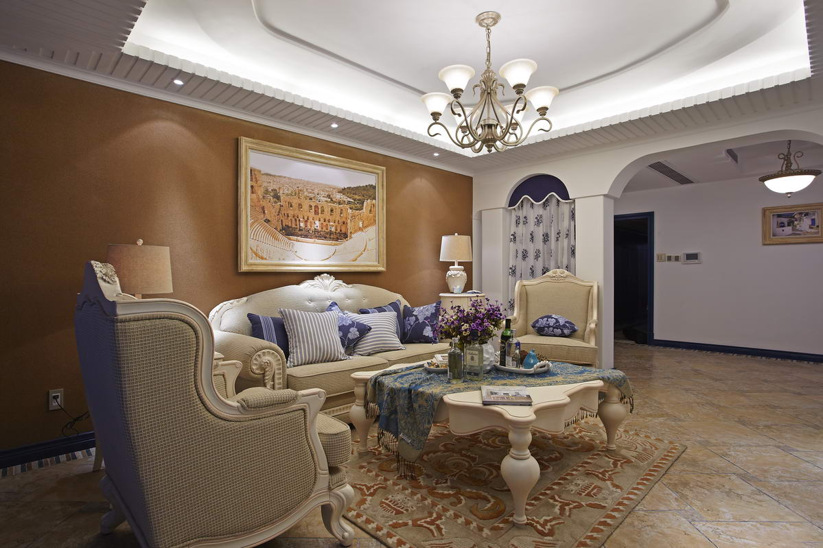 地中海 舒适 现代 三居 客厅图片来自一号家居网成都站在凯德卓锦万黛的分享