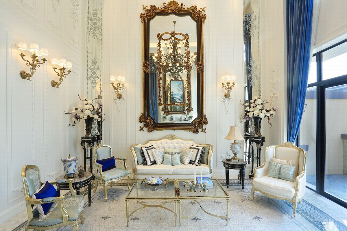 简约 法式 别墅 白领 小资 千章墅 客厅图片来自一道伍禾装饰设计师杨洋在法式异域蓝色风情千章墅的分享
