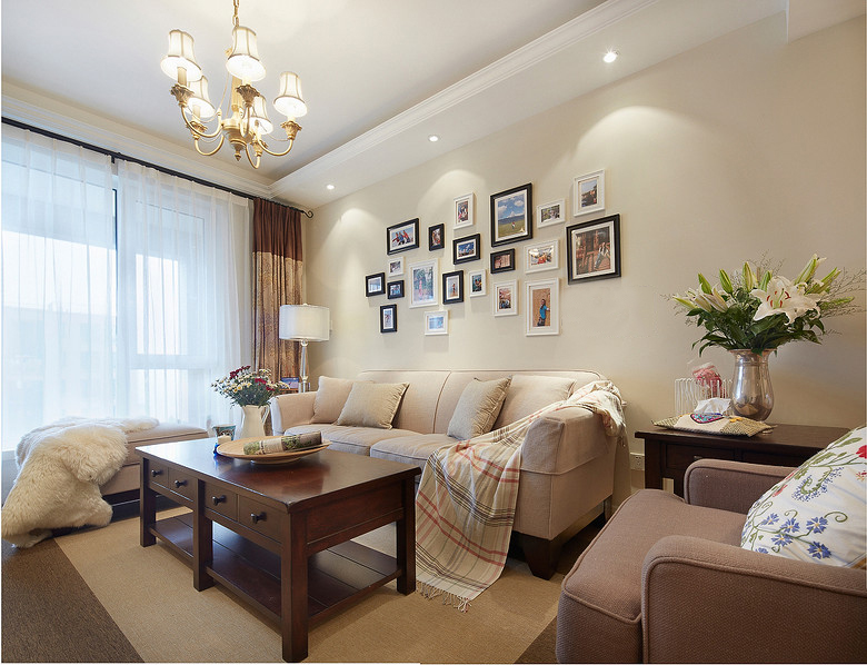 清新 二居 小资 美式 温馨 客厅图片来自一号家居网成都站在武海中华名城的分享
