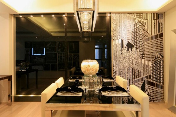 现代 三居 白领 大气 餐厅图片来自一号家居网成都站在金地嘉年华城的分享
