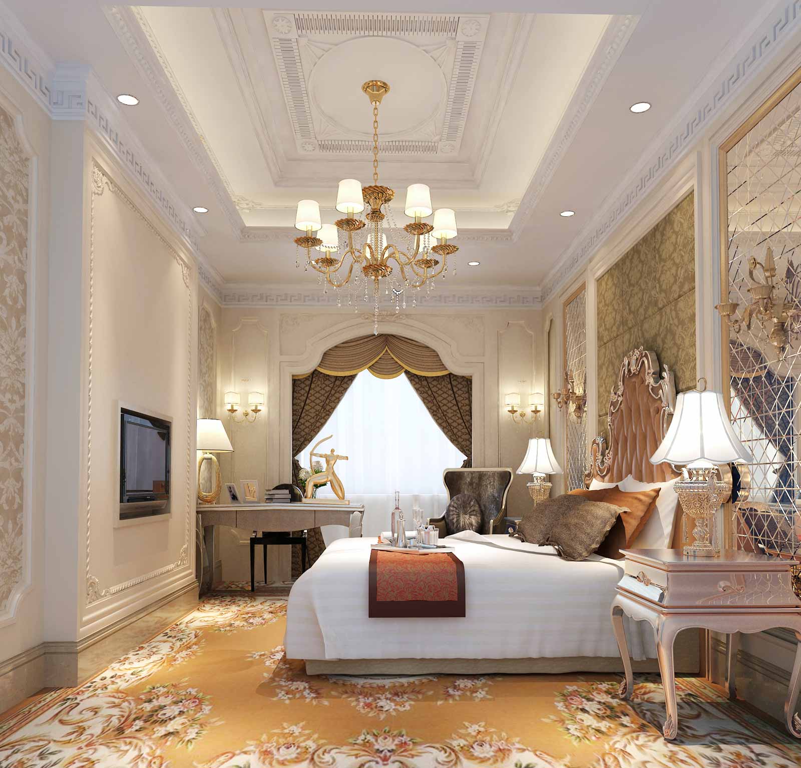 简约 欧式 三居 白领 卧室图片来自重庆欧也装饰在江与城 简欧的分享