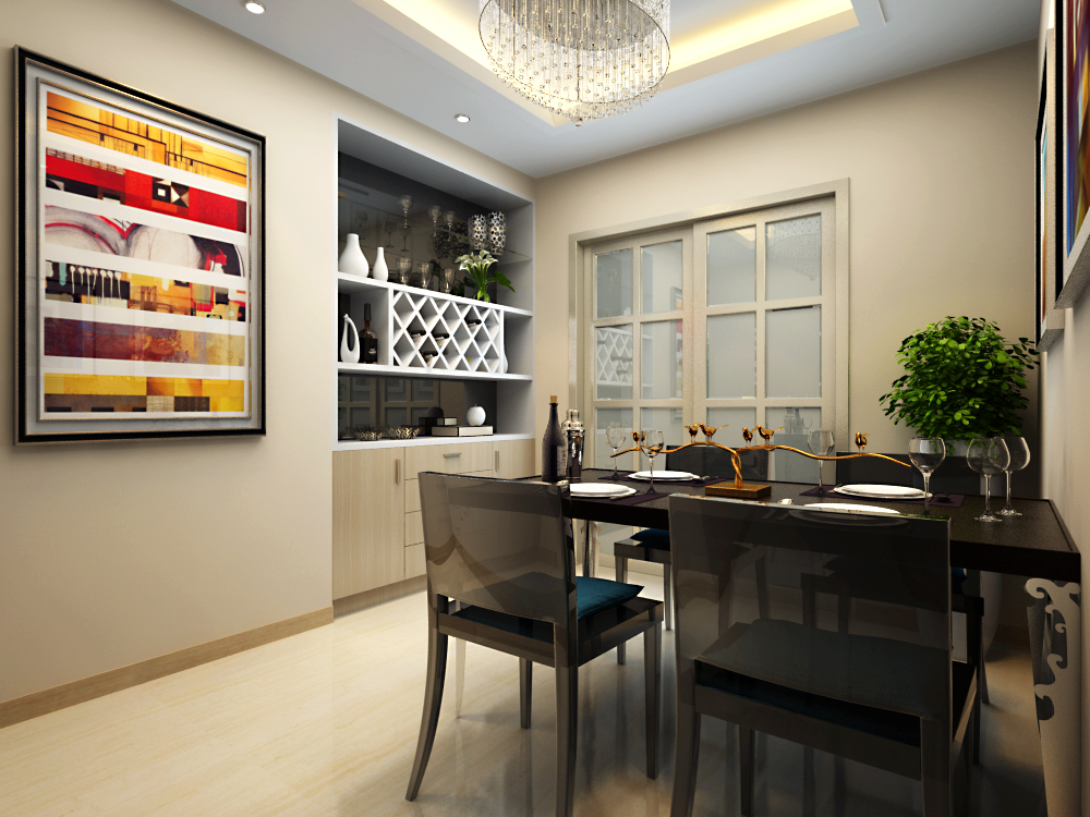 欧式 简约 二居 客厅 卧室 餐厅图片来自重庆欧也装饰在简欧式风格的分享