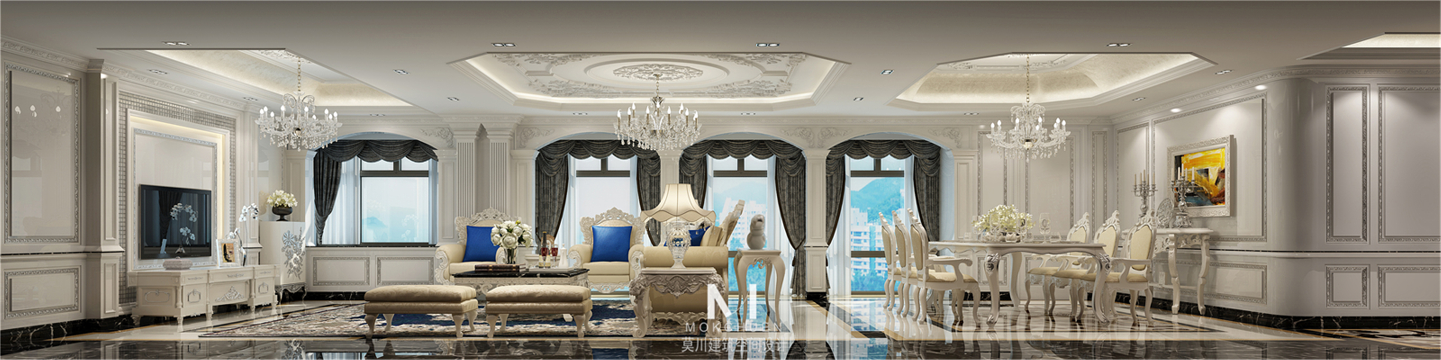 客厅图片来自莫川王远在中信红树湾-浪漫法式风格的分享