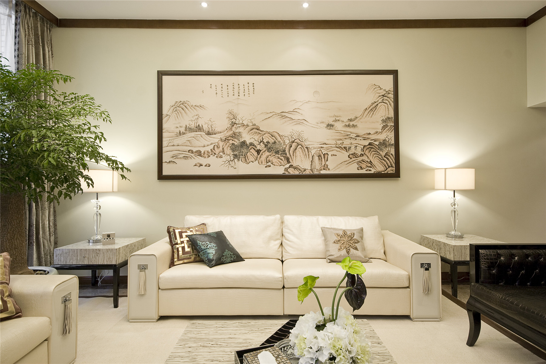新中式 别墅 北京院子 客厅图片来自一道伍禾装饰设计师杨洋在现代中式的韵味-北京院子的分享