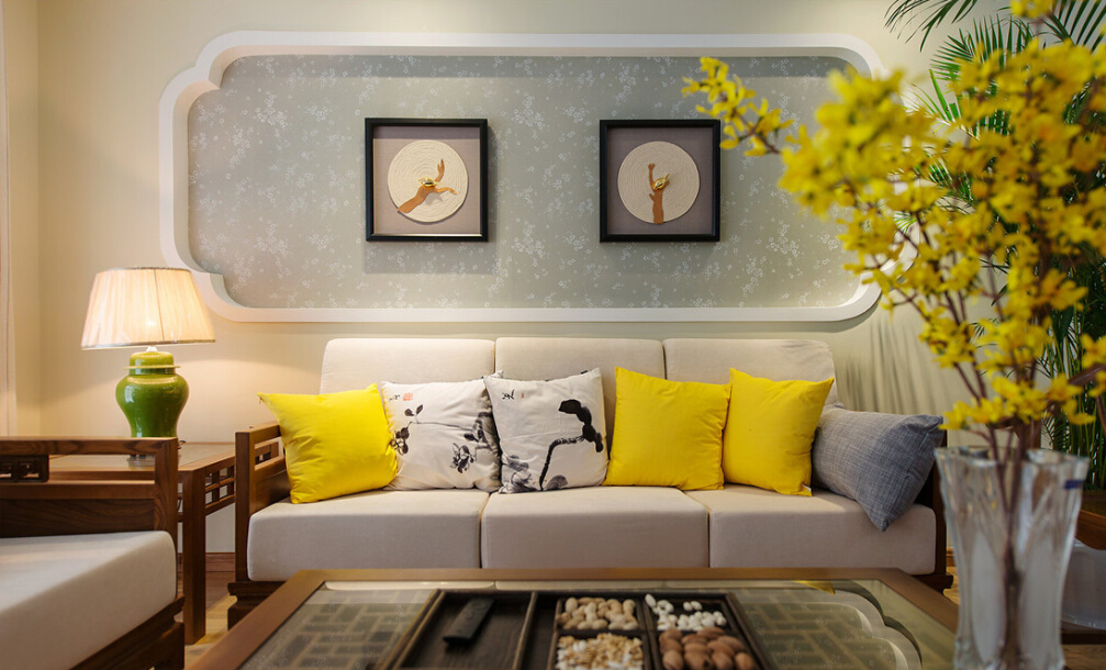 新中式 二居 白领 放松 居家 客厅图片来自一号家居网成都站在时尚新中式的分享